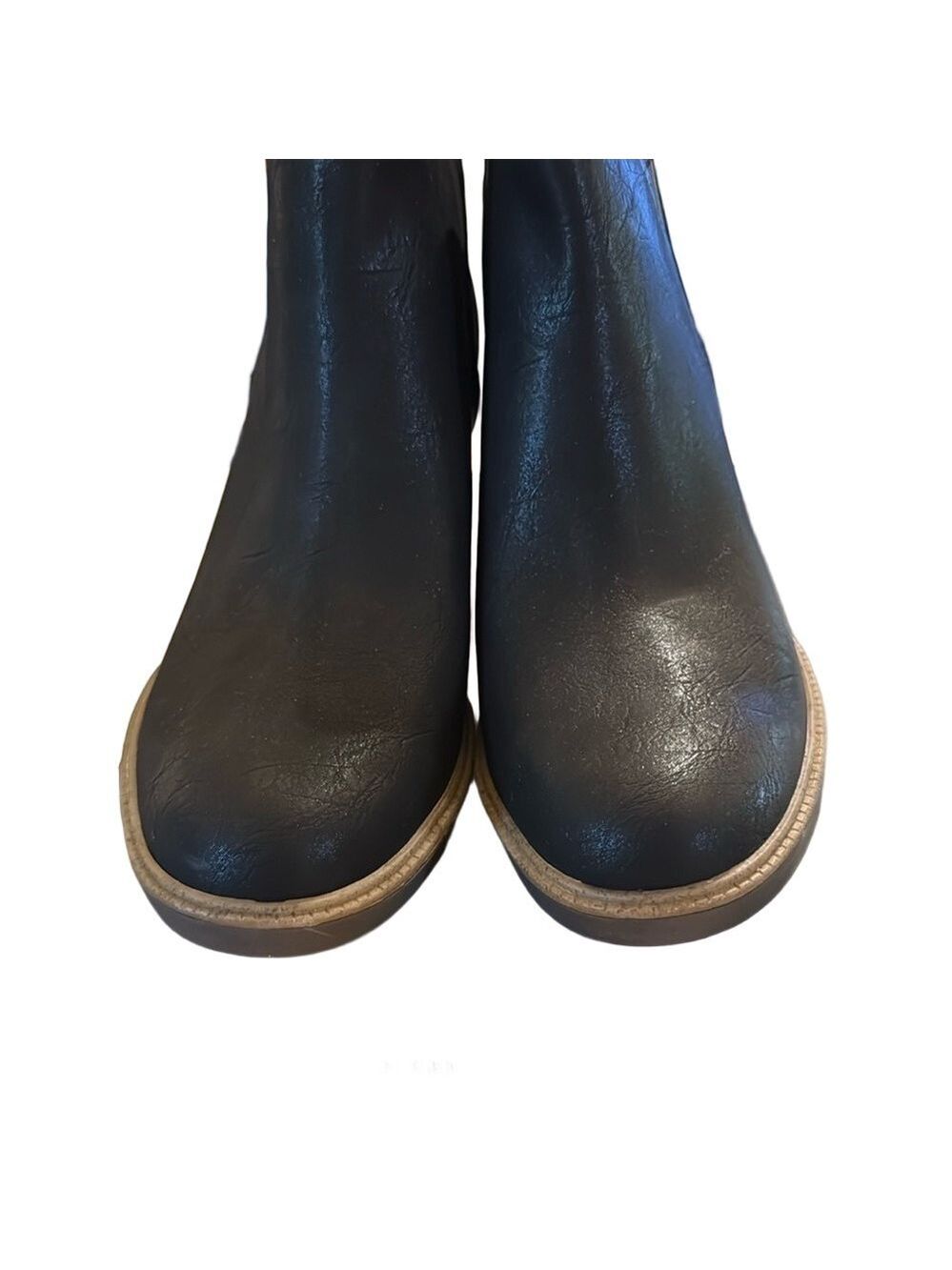Women's Black Ankle Booties with Contrast Trim